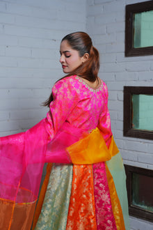 Detail of shirt back and dupatta